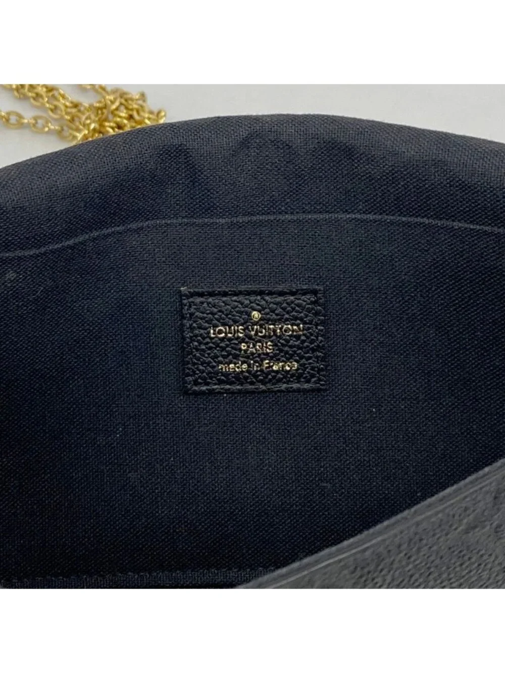 Louis Vuitton Shoulder Wallet Monogram Empreinte Pochette Felicity Noir
